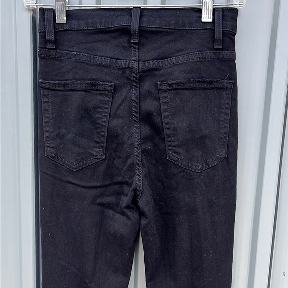 GJG Denim Rodeo Ripped Distressed Flare Fall Bell Bottom Black Flared Jeans 3 - Picture 9 of 11